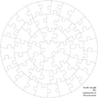 Mega Puzzle vom Hersteller Brooklyn - Durchmesser 99cm - 49 Stück